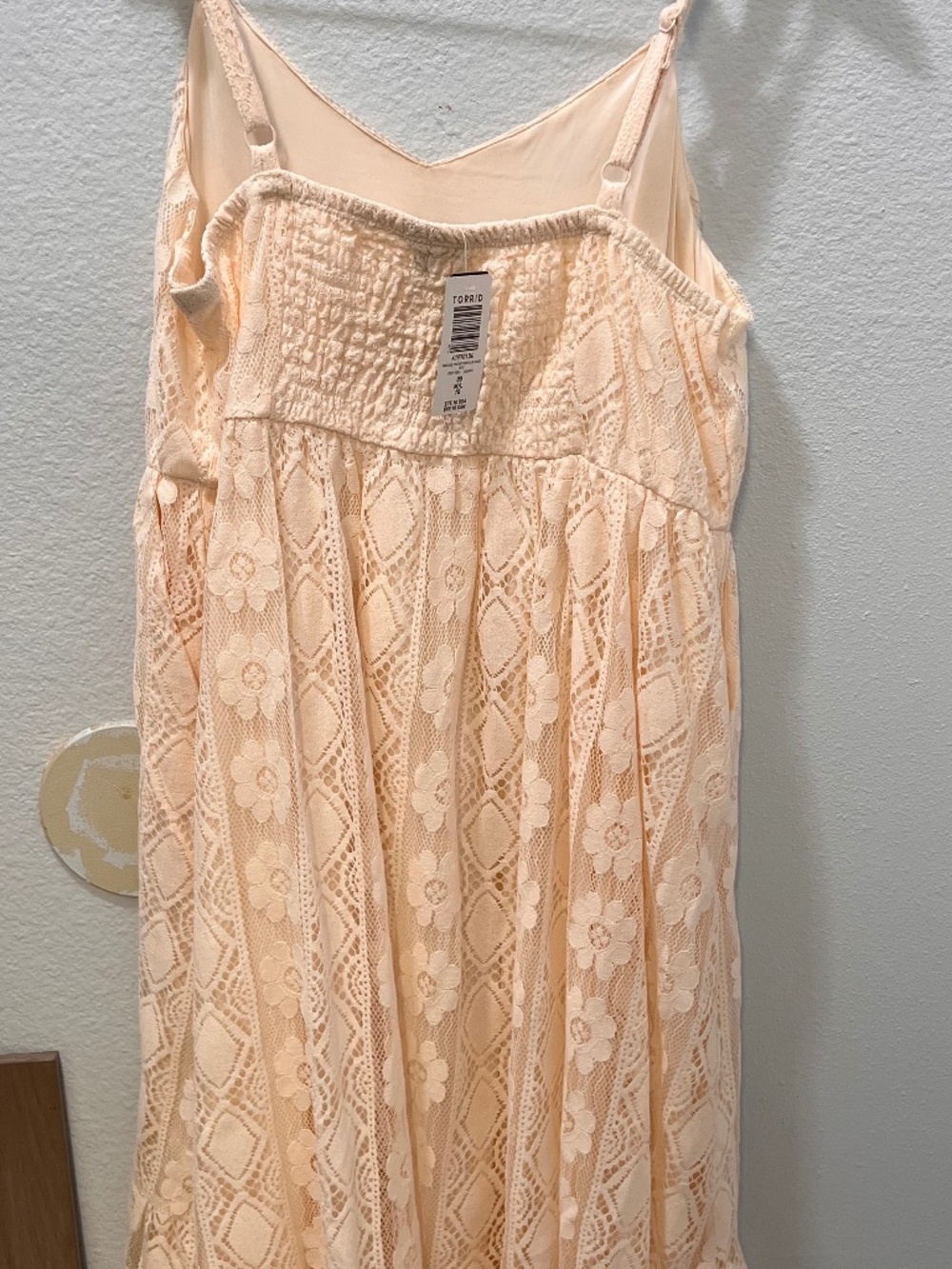 NWT Torrid Ivory Lace Crochet Midi Dress Size 00